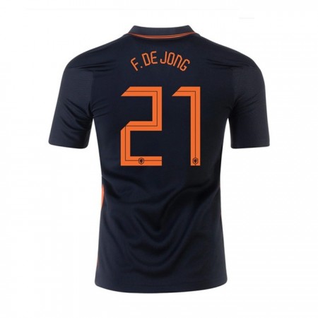 Billiga Fotbollströjor Nederländerna Frenkie de Jong 21 Borta tröja EM 2020 Kortärmad